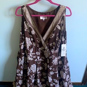 NWT Brown Print Dress with Matching Jacket